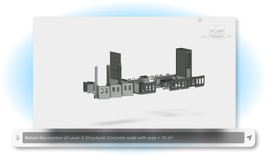 AI chat answering questions from BIM model data