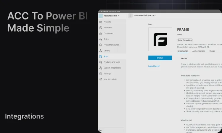 Autodesk Construction Cloud Power BI Integration Guide