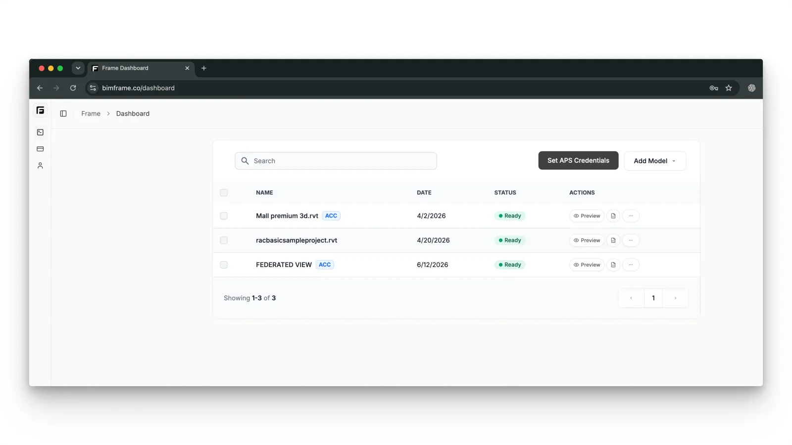 Upload and connect BIM models from various sources