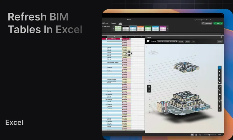 Refresh Exported Excel Tables from Updated BIM Models